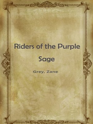 cover image of Riders Of The Purple Sage